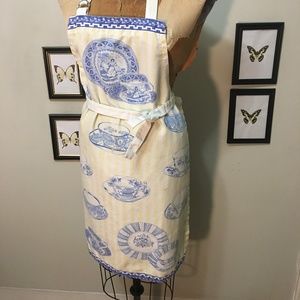 Blue/Yellow/White Baroque French style Apron